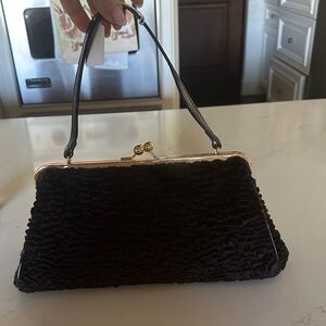 Elegant Black Handbag Glenda gie vintage bag . Jackie kennedy